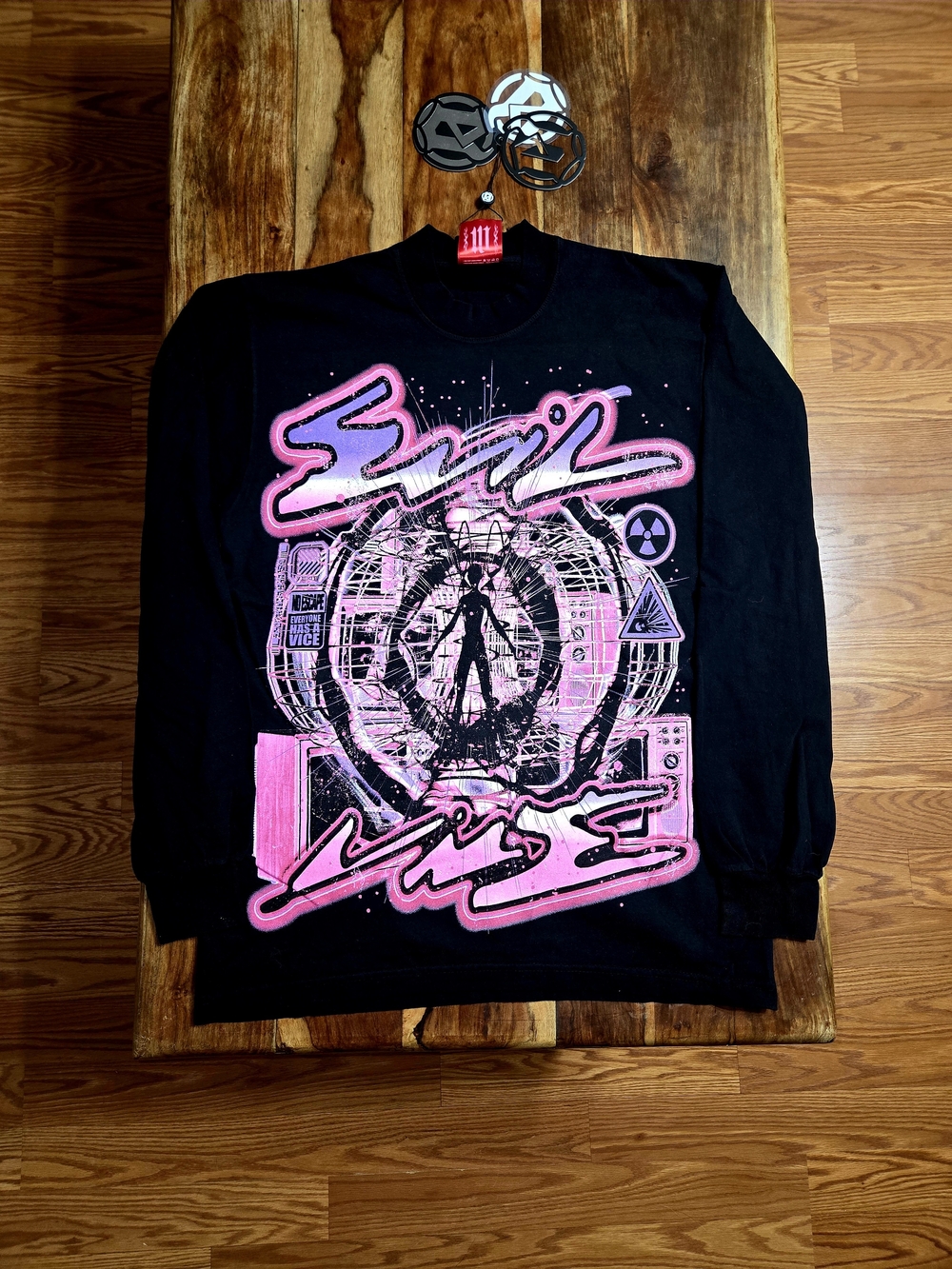 Evil Vice Men's Black Long Sleeve Graphic Tee